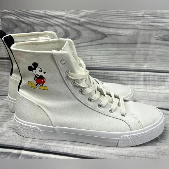 Zara Disney Mickey Mouse High Top Canvas Sneakers In Pristine Condition 37 size - Picture 2 of 8